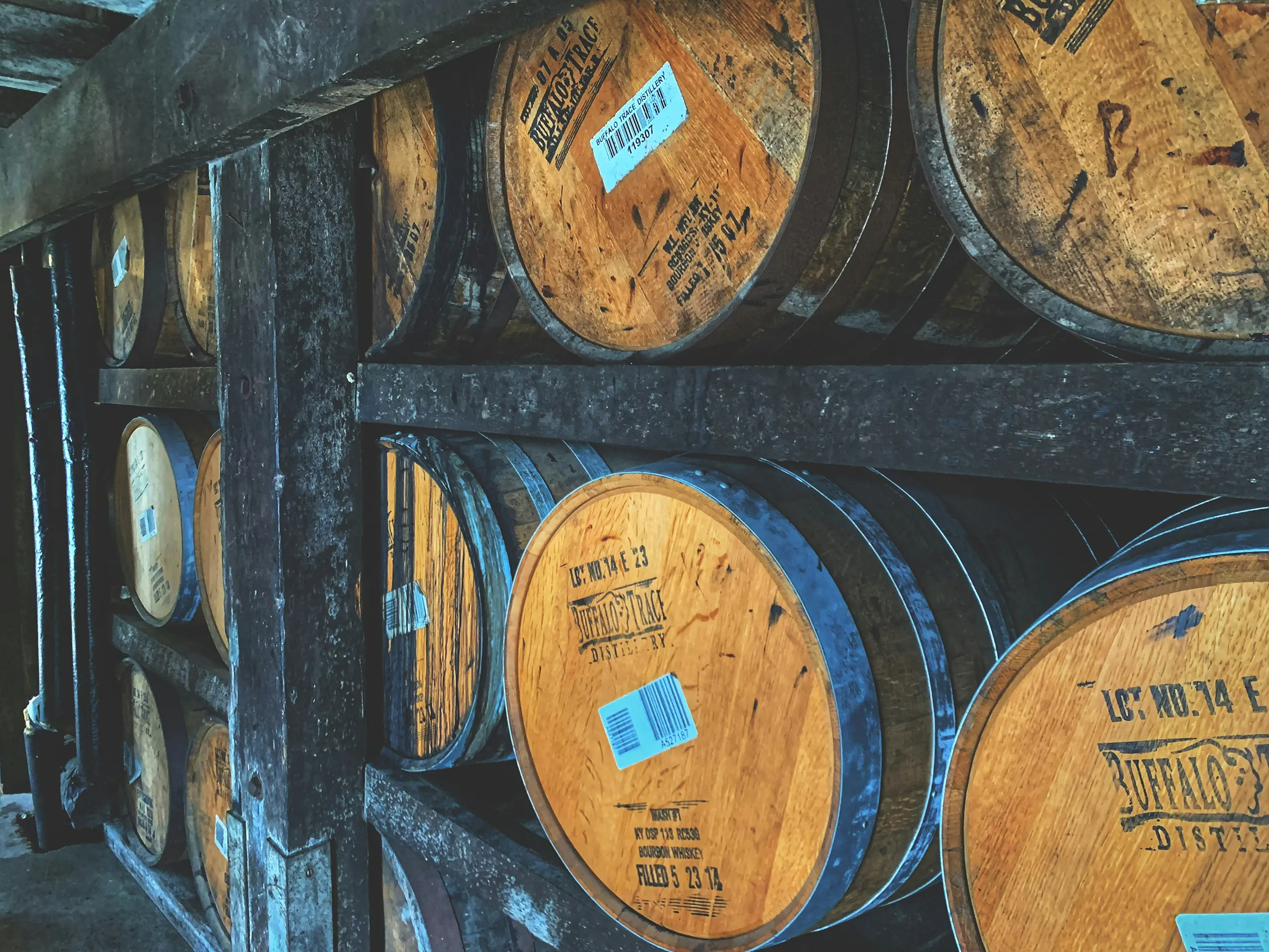 buffalo trace whiskey barrels