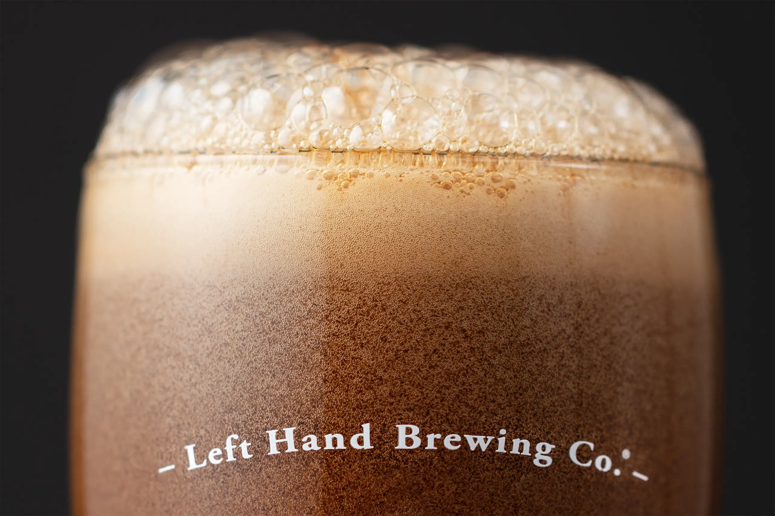 left hand brewing milk stout in glass