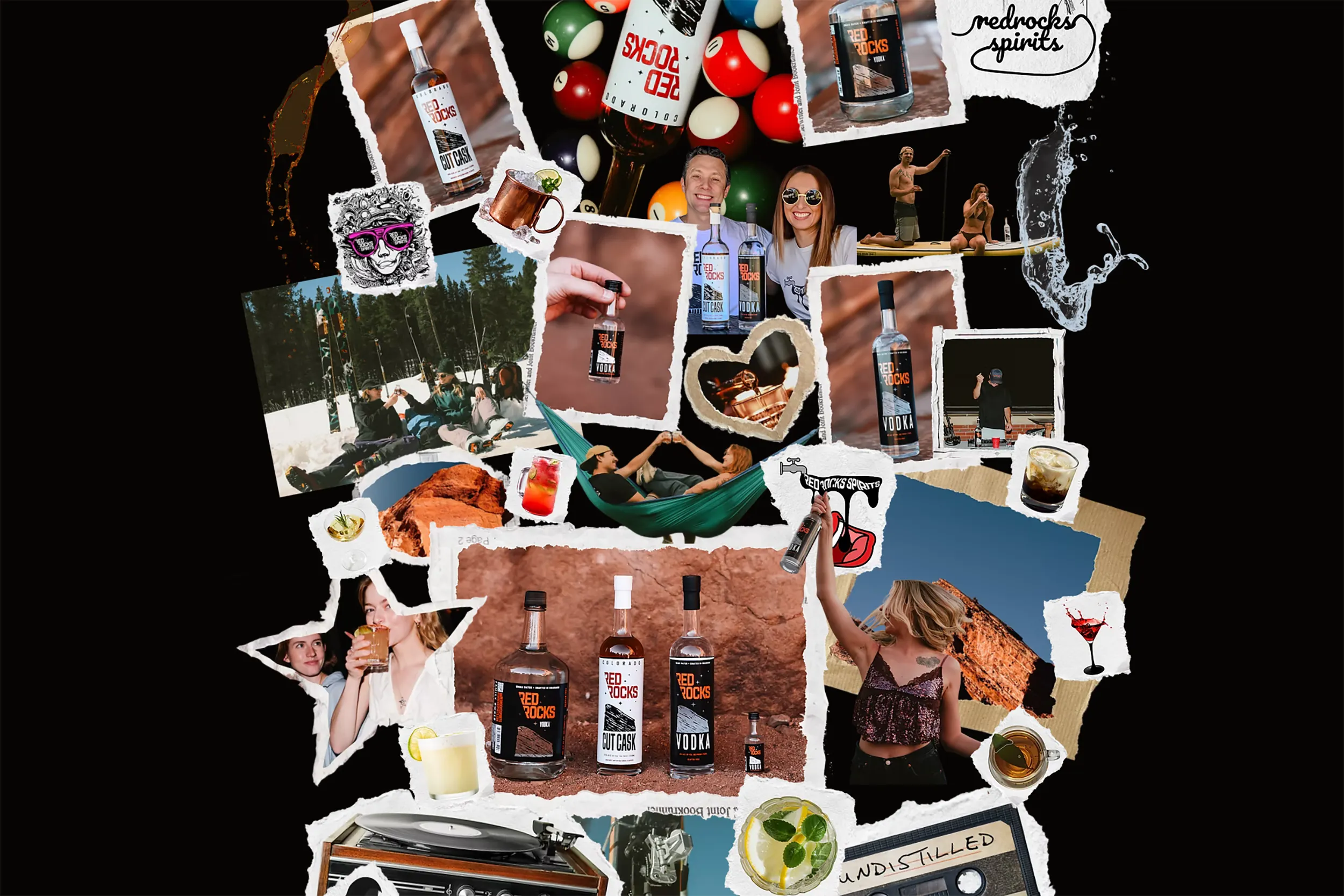 red rocks distillery background