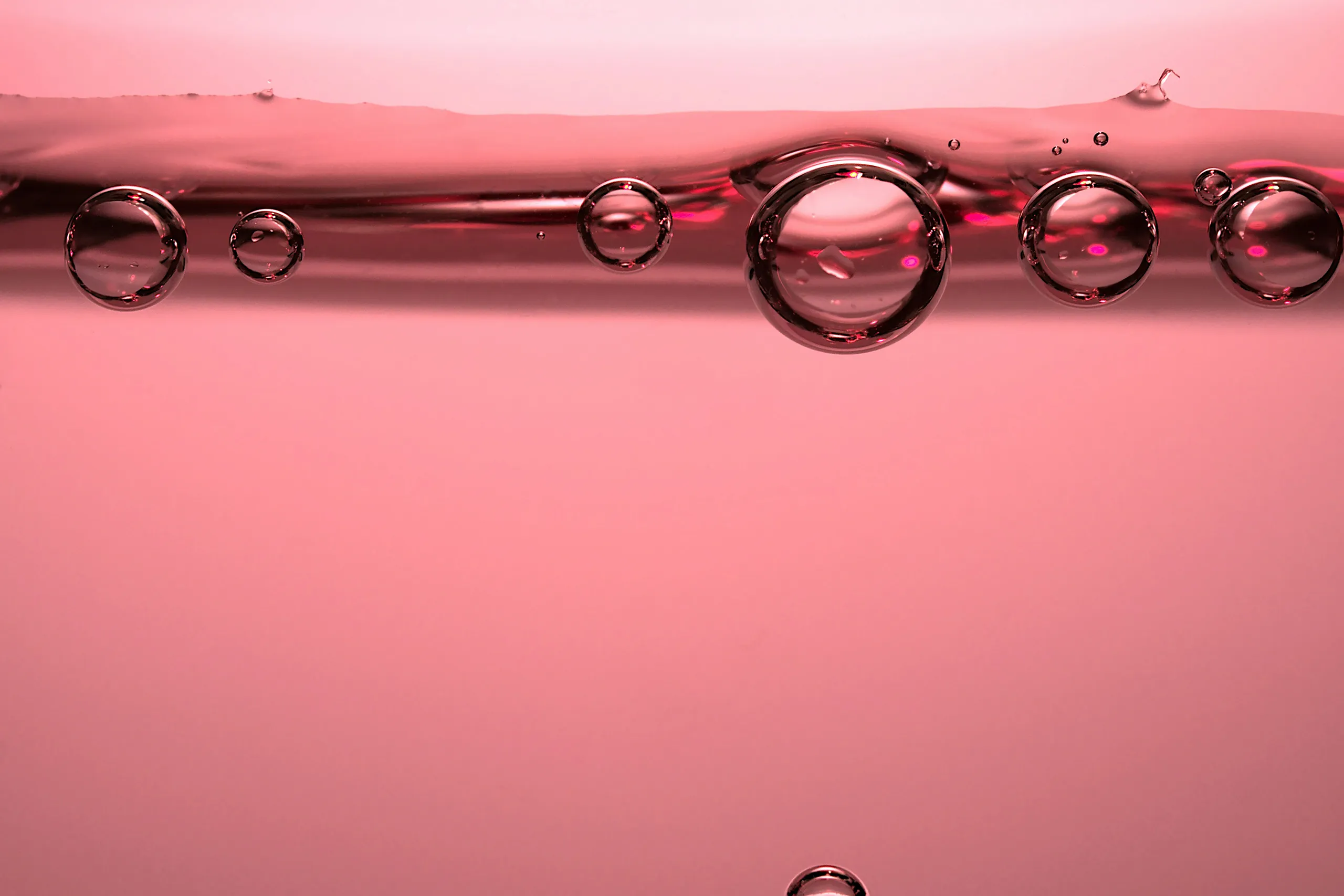 rosé wine liquid and bubbles