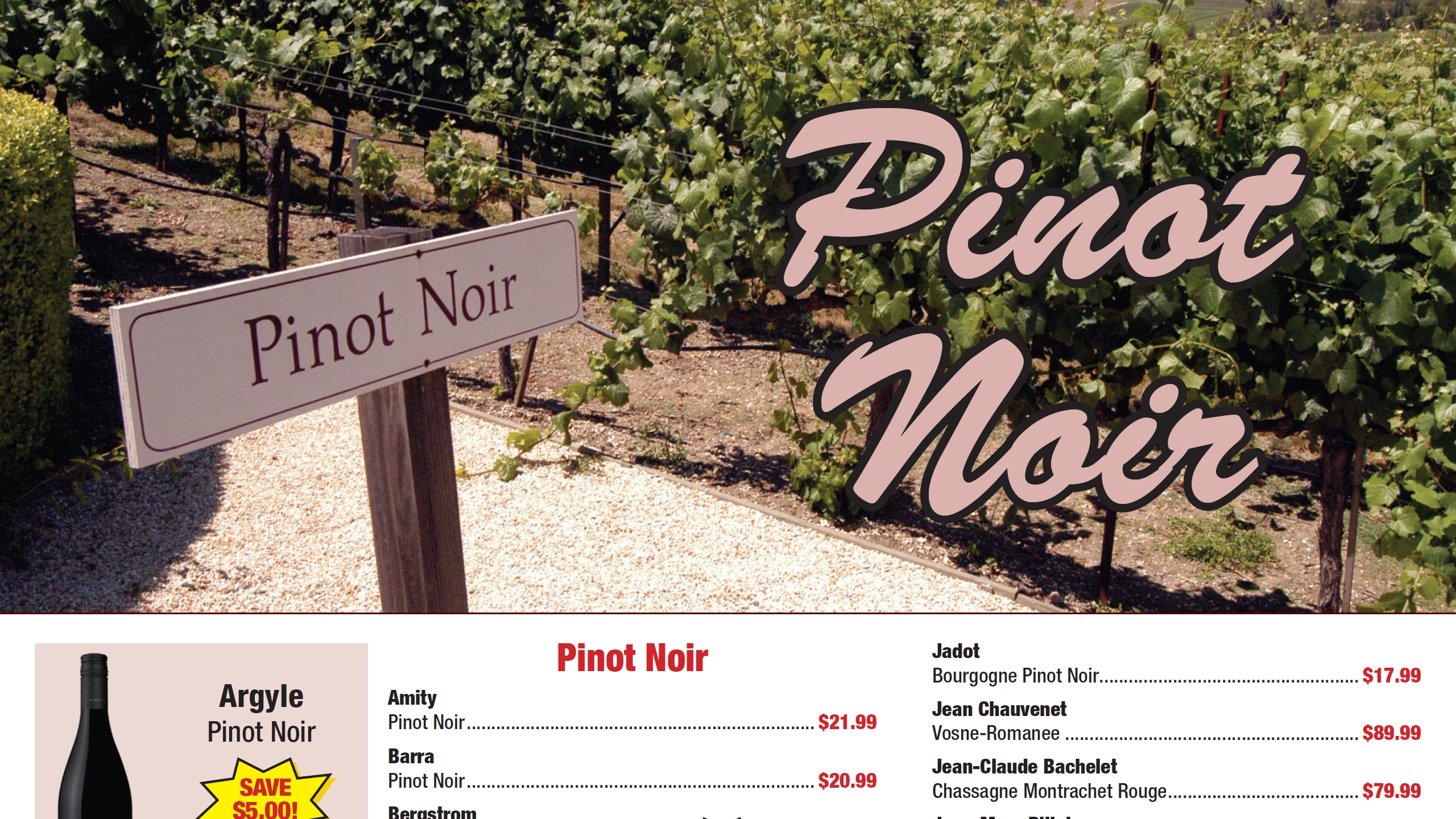 weekly ad 10-1-2026 featured image pinot noir sale grape vines with path