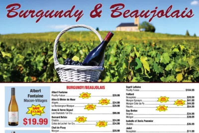 weekly ad 3-5-2026 featured bergundy and beujolais