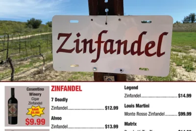 weekly ad 4-9-26 featured zinfandel sale