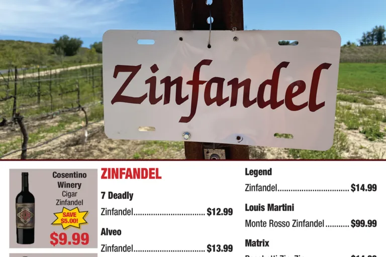 weekly ad 4-9-26 featured zinfandel sale